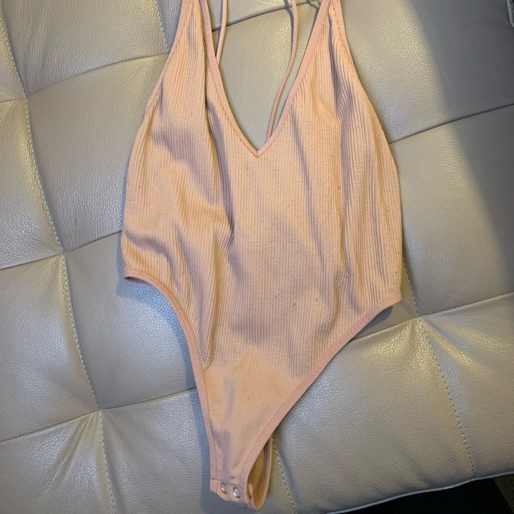Pink rubbed bodysuit size M